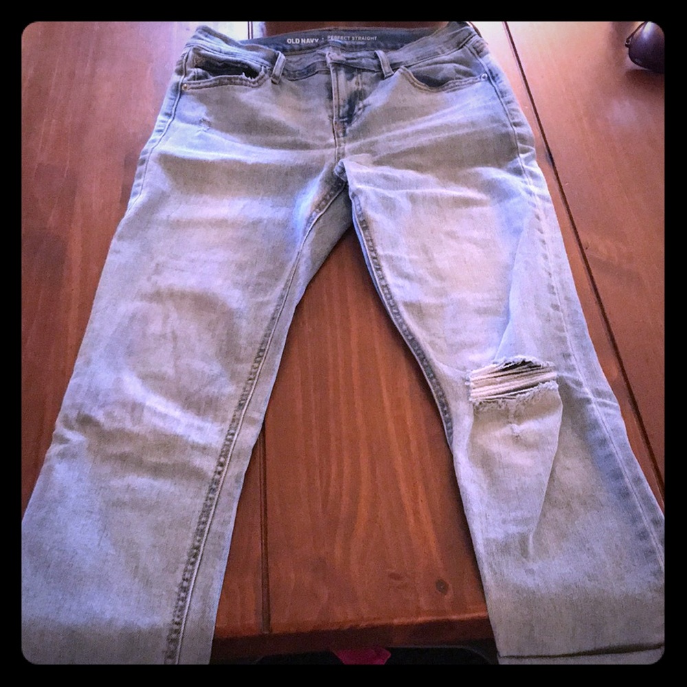 Old Navy mid-rise  jeans, light wash